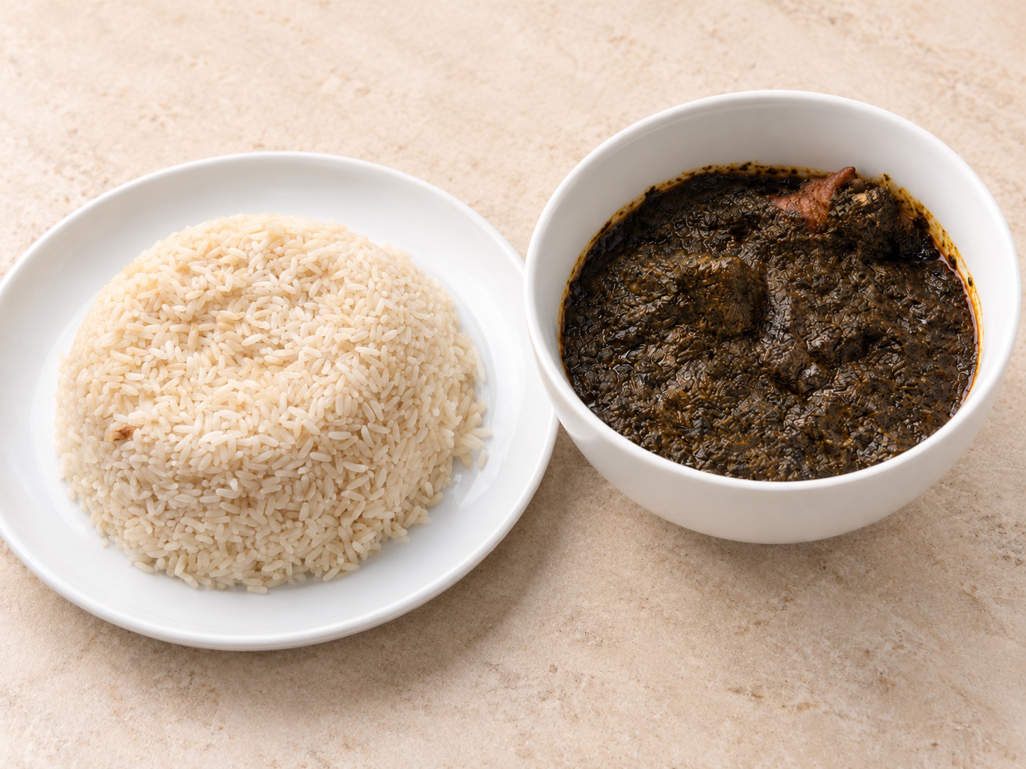 Cassava Leaf with Rice at Calabash Lounge